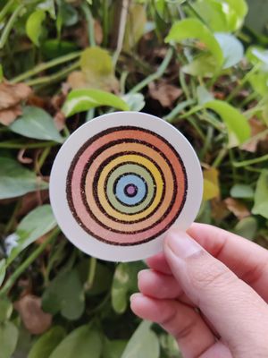 Pride bulls-eye sticker